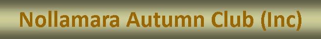 Text Box: Nollamara Autumn Club (Inc)